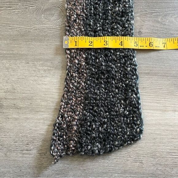 Scarf Handmade Acrylic Dark Teal Grey Purple NEW Soft Outdoor Winter - Picture 7 of 7